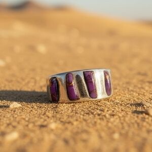Purple Mojavé Turquoise Sterling Silver Ring